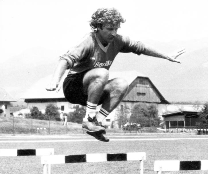 Allenamenti a Brunico, nel luglio 1983 in ritiro precampionato (Ansa)